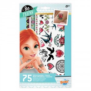 Buki Be Teens 75 Wash-off Tattoos Coloured