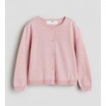 H&M Fine-Knit Cotton Cardigan - Light Pink, 8-10yr