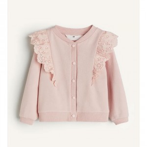 HNM Frill-trimmed Sweatshirt Cardigan