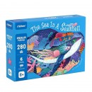 Mideer Large Animal-Shaped Puzzle 280pcs - The Sea In A Seashell