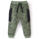 Babyhug Cotton Looper Full Length Lounge Pant Camo Print- Green, 18-24m