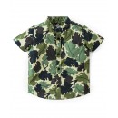 Babyhug 100% Cotton Half Sleeves Shirt With Leaves Print - Green, 9-12m