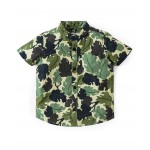 Babyhug 100% Cotton Half Sleeves Shirt With Leaves Print - Green, 18-24m
