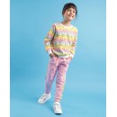 Babyhug Cotton Knit to Knit Full Sleeves Abstract Printed Top & Lounge Pant - Pink, 9-12m