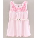 Babyhug Sleeveless HD Print Frock - Pink, 12-18m