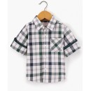 Babyhug Cotton Full Sleeves Checked Shirt- Green, 12-18m