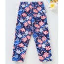 Babyhug Full Sleeves Leggins Floral Print - Blue, 9-12m