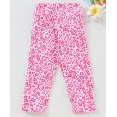 Babyhug Full Sleeves Leggins Floral Print - White Pink, 9-12m