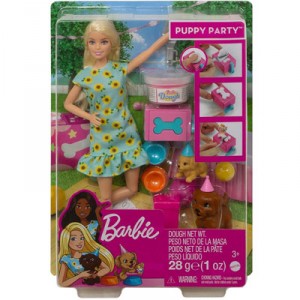 Barbie Doll and Puppy Party Playset