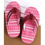 Cute Walk by Babyhug Slip On Flip Flops Snow Flakes Print - Pink, Free Size