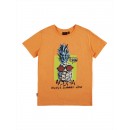 Gini & Jony T-Shirt Half Sleeves - Blazing Orange, 12m