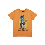 Gini & Jony T-Shirt Half Sleeves - Blazing Orange, 12m