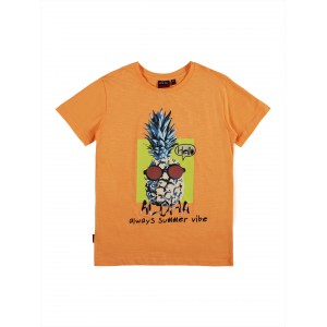 Gini & Jony T-Shirt Half Sleeves - Blazing Orange, 4