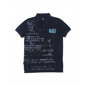 Gini & Jony Polo T-Shirt Half Sleeves - Caviar Black, 24m