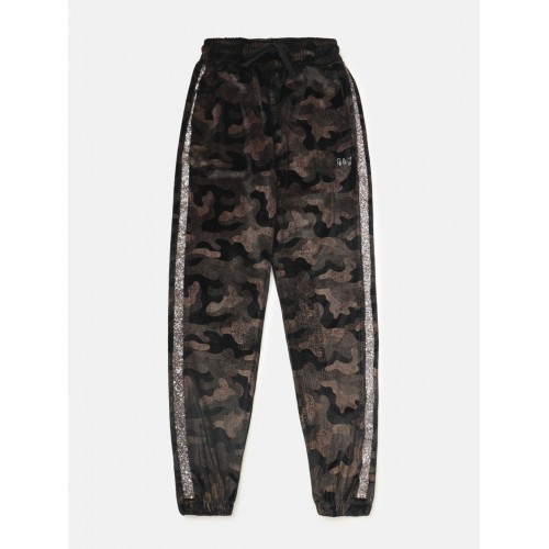 Black Printed Pants|227175901-Caviar