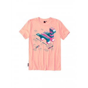 Gini & Jony T-Shirt Half Sleeves - Peach Nectar, 2