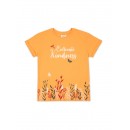 Gini & Jony Knits Top Half Sleeves - Papaya , 12m