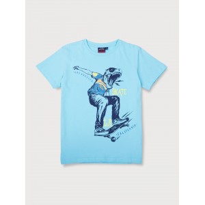 Gini & Jony T-Shirt Half Sleeves - Blue Radiance, 12m