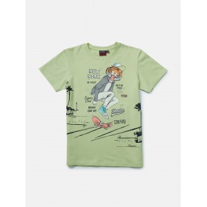 Gini & Jony T-Shirt Half Sleeves - Green Ash, 18m