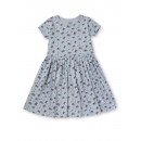 Gini & Jony Dress Half Sleeves - White Melange , 10