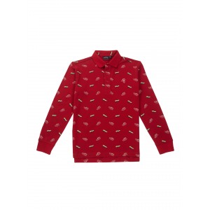 Gini & Jony Polo T-Shirt Full Sleeves - Poppy Red, 12m