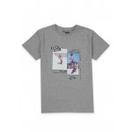 Gini & Jony T-Shirt Full Sleeves - Grey Melange, 24m