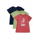 Gini & Jony Knits Top Pack Of 3 Half Sleeves - Calypso Coral, 18m