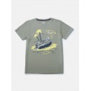 Gini & Jony T-Shirt Half Sleeves - Hedge Green, 18m