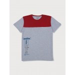 Gini & Jony T-Shirt Half Sleeves - White Melange , 24m