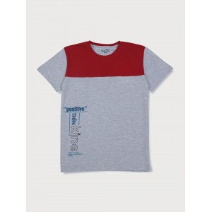 Gini & Jony T-Shirt Half Sleeves - White Melange , 24m