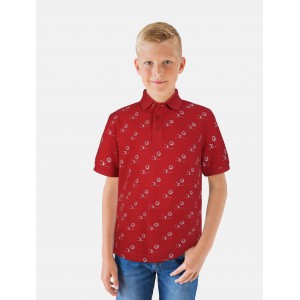 Gini & Jony Polo T-Shirt Half Sleeves - Poppy Red, 24m