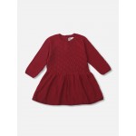 Gini & Jony Dress Full Sleeves - Poppy Red, 12m-18m
