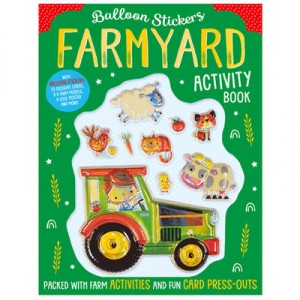 Make Believe Puffed Balloon Sticker Activity Book Farmyard