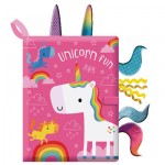 Make Believe Unicorn Fun Cloth Book On Backing Board