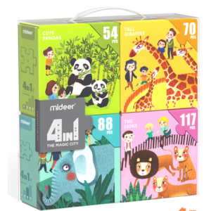 Mideer 4 In 1 Puzzle Animal Zoo