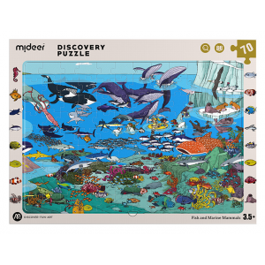Mideer  Discovery Puzzle  - Fish And Marine Mammals 70pcs