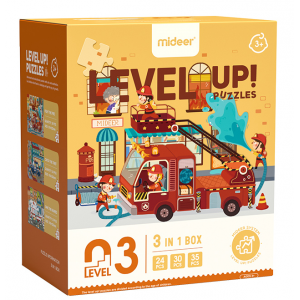 Mideer Level Up Puzzle- 3 Busy Community Helpers