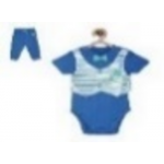 Miniklub Bodysuit+Knit Bottom Set - Blue, 3-6m
