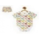 Miniklub Knit Bodysuit And Shorts - White, 3-6m