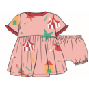Miniklub Knit Dress With Bloomer - Pink, 6-9m