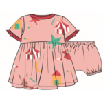 Miniklub Knit Dress With Bloomer - Pink, 12-18m