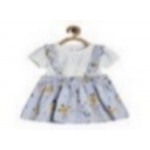 Miniklub Knit Pinny Set - Blue, 12-18m