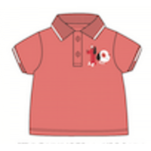 Miniklub Polo Tee - Red, 2-3yr
