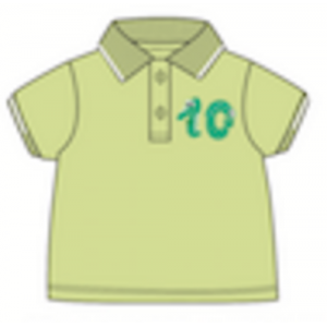Miniklub Polo Tee - Green, 6-7yr