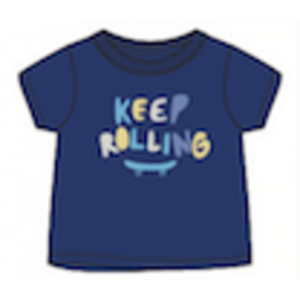 Miniklub Knit T-Shirt - Blue, 12-18m