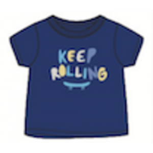 Miniklub Knit T-Shirt - Blue, 6-12m