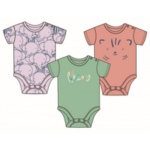 Miniklub Po3 Bodysuit  - Lavender/Marshmellow/Green, 9-12m