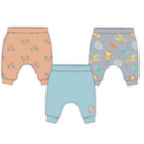 Miniklub Po3 Knit Bottom - Orange/Grey//Blue, 0-3m