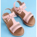 Pine Kids Party Wear Sandals Bow Appliques - Pink, Size EU35