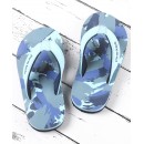 Pine Kids Abstract Print Flip Flops - Blue, Size EU 27